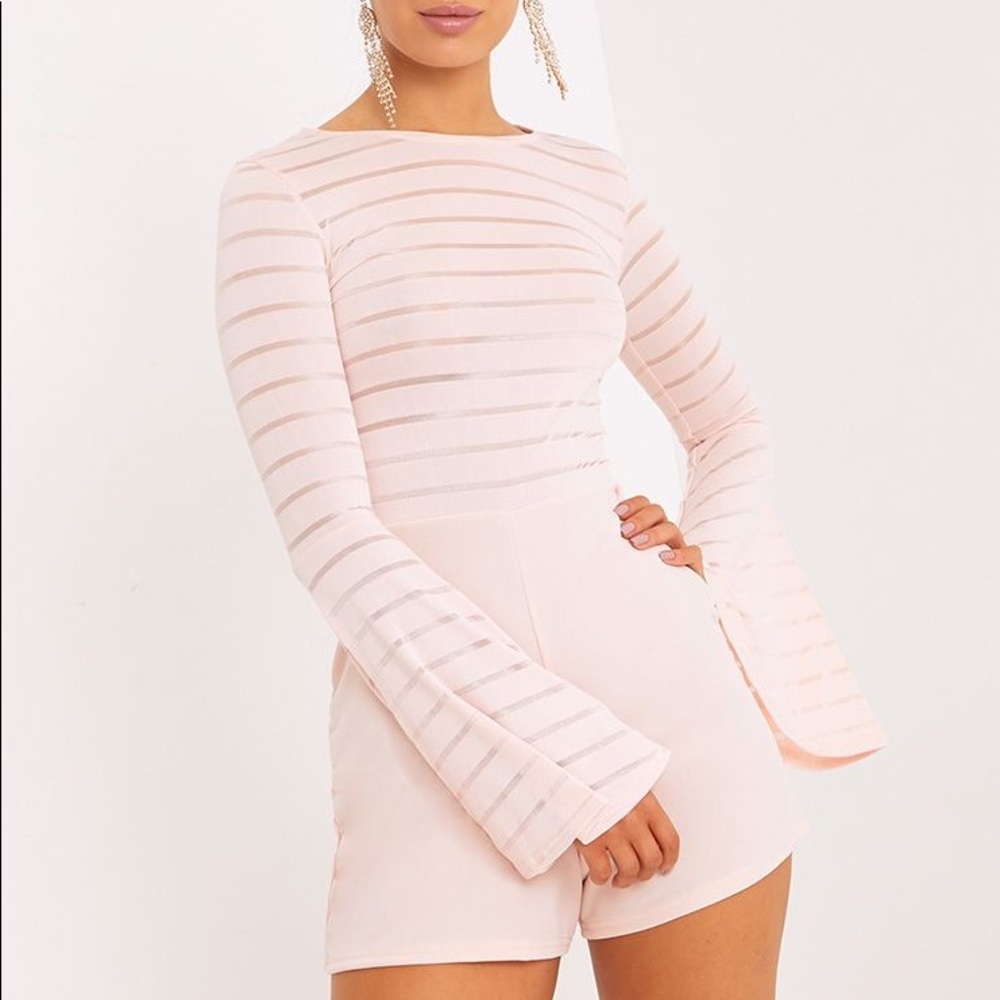 NWT Pretty Little Thing Blush Pink Playsuit